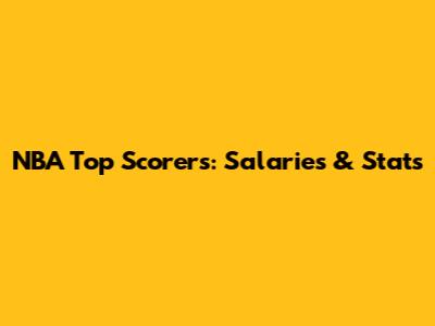 NBA Top Scorers: Salaries & Stats