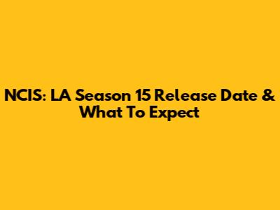 NCIS: LA Season 15 Release Date & What To Expect