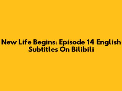 New Life Begins: Episode 14 English Subtitles On Bilibili