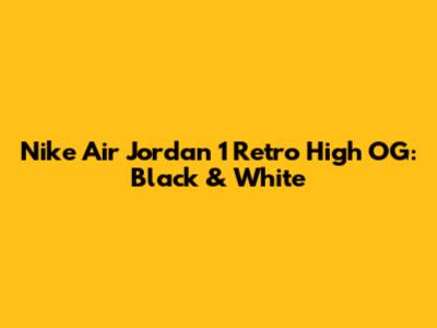 Nike Air Jordan 1 Retro High OG: Black & White