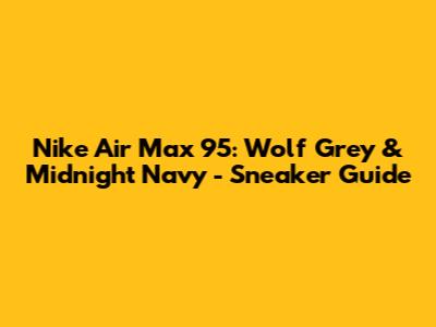 Nike Air Max 95: Wolf Grey & Midnight Navy - Sneaker Guide