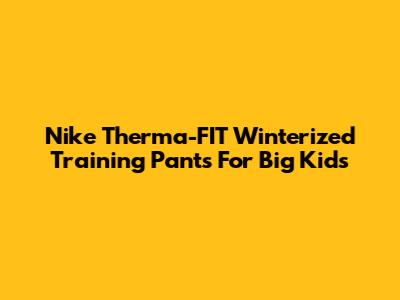 Nike Therma-FIT Winterized Training Pants For Big Kids