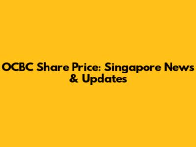 OCBC Share Price: Singapore News & Updates