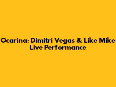 Ocarina: Dimitri Vegas & Like Mike Live Performance