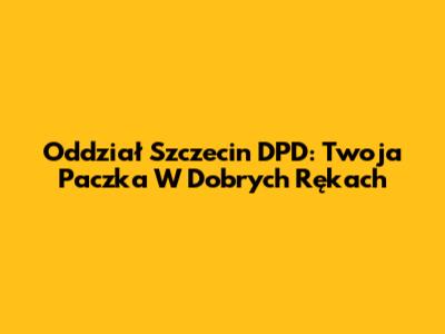 Oddział Szczecin DPD: Twoja Paczka W Dobrych Rękach