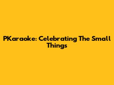 PKaraoke: Celebrating The Small Things
