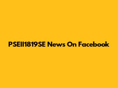 PSEII1819SE News On Facebook