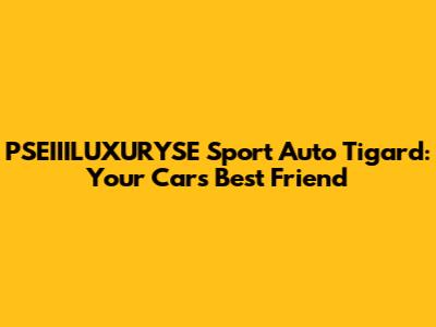 PSEIIILUXURYSE Sport Auto Tigard: Your Car's Best Friend