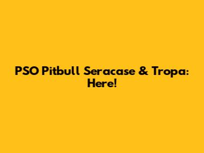 PSO Pitbull Seracase & Tropa: Here!