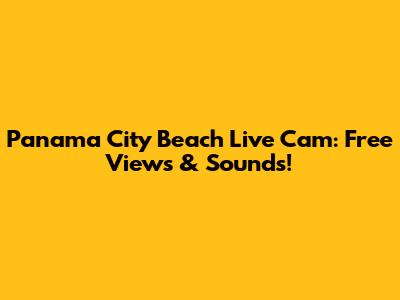 Panama City Beach Live Cam: Free Views & Sounds!