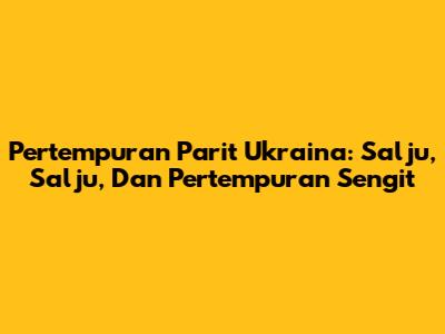 Pertempuran Parit Ukraina: Salju, Salju, Dan Pertempuran Sengit