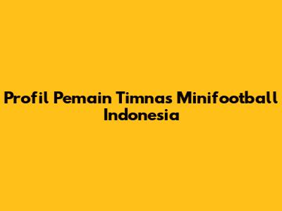 Profil Pemain Timnas Minifootball Indonesia