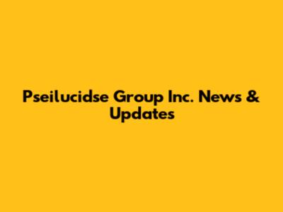 Pseilucidse Group Inc. News & Updates