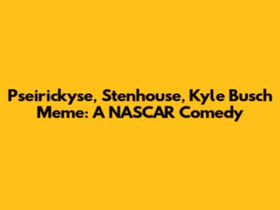 Pseirickyse, Stenhouse, Kyle Busch Meme: A NASCAR Comedy