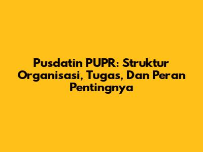 Pusdatin PUPR: Struktur Organisasi, Tugas, Dan Peran Pentingnya
