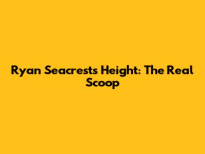 Ryan Seacrest's Height: The Real Scoop