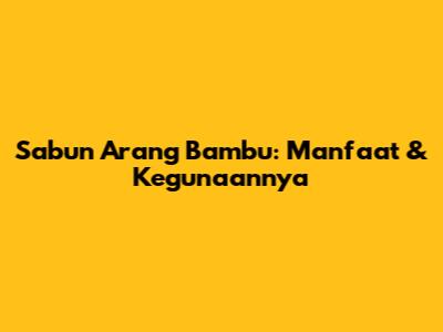 Sabun Arang Bambu: Manfaat & Kegunaannya