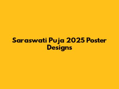 Saraswati Puja 2025 Poster Designs
