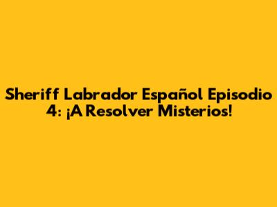 Sheriff Labrador Español Episodio 4: ¡A Resolver Misterios!