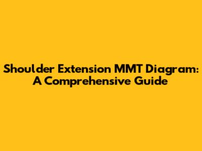 Shoulder Extension MMT Diagram: A Comprehensive Guide