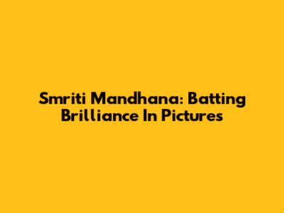 Smriti Mandhana: Batting Brilliance In Pictures