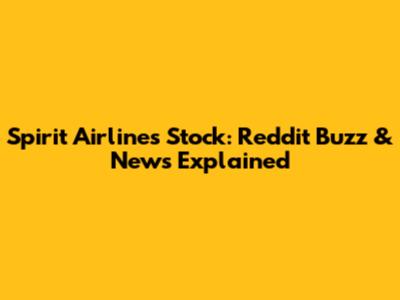 Spirit Airlines Stock: Reddit Buzz & News Explained