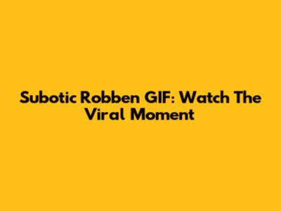 Subotic Robben GIF: Watch The Viral Moment