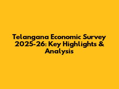Telangana Economic Survey 2025-26: Key Highlights & Analysis