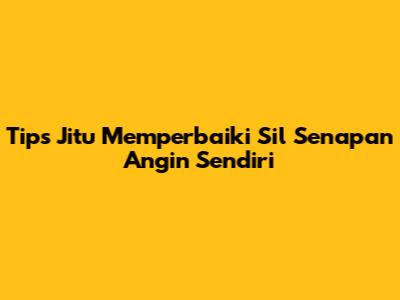 Tips Jitu Memperbaiki Sil Senapan Angin Sendiri