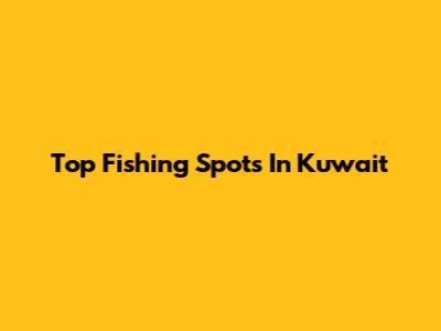 Top Fishing Spots In Kuwait