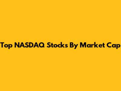Top NASDAQ Stocks By Market Cap