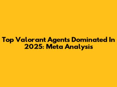 Top Valorant Agents Dominated In 2025: Meta Analysis