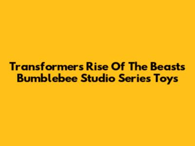 Transformers Rise Of The Beasts Bumblebee Studio Series Toys