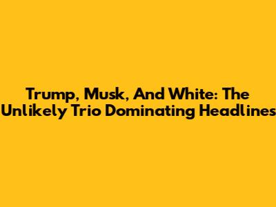 Trump, Musk, And White: The Unlikely Trio Dominating Headlines