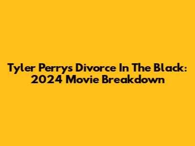 Tyler Perry's 'Divorce In The Black': 2024 Movie Breakdown