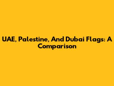 UAE, Palestine, And Dubai Flags: A Comparison