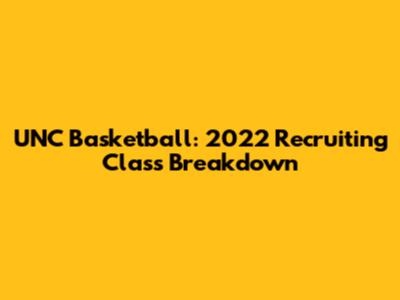 UNC Basketball: 2022 Recruiting Class Breakdown