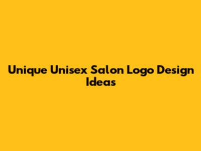 Unique Unisex Salon Logo Design Ideas