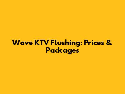 Wave KTV Flushing: Prices & Packages