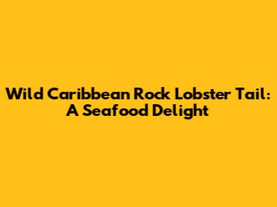 Wild Caribbean Rock Lobster Tail: A Seafood Delight