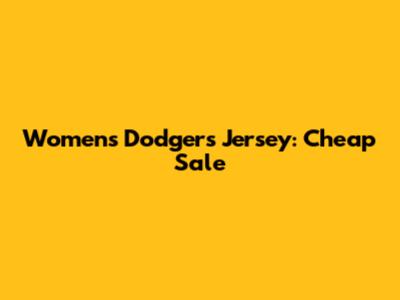 Women's Dodgers Jersey: Cheap Sale