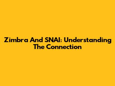 Zimbra And SNAI: Understanding The Connection