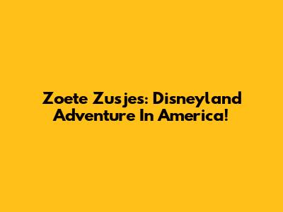 Zoete Zusjes: Disneyland Adventure In America!