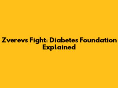 Zverev's Fight: Diabetes Foundation Explained